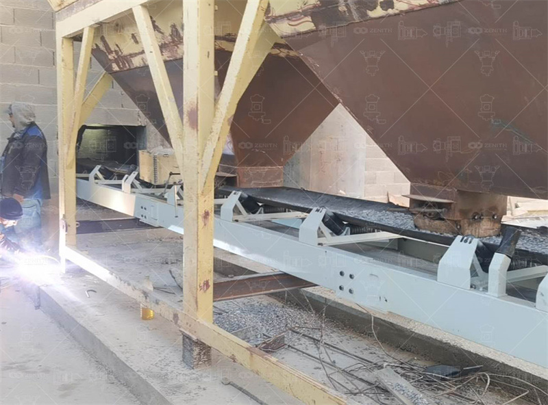 Glass raw material grinding process flow diagram