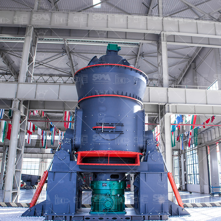 Full installation view of an LM Series Vertical Roller Mill in an industrial setting